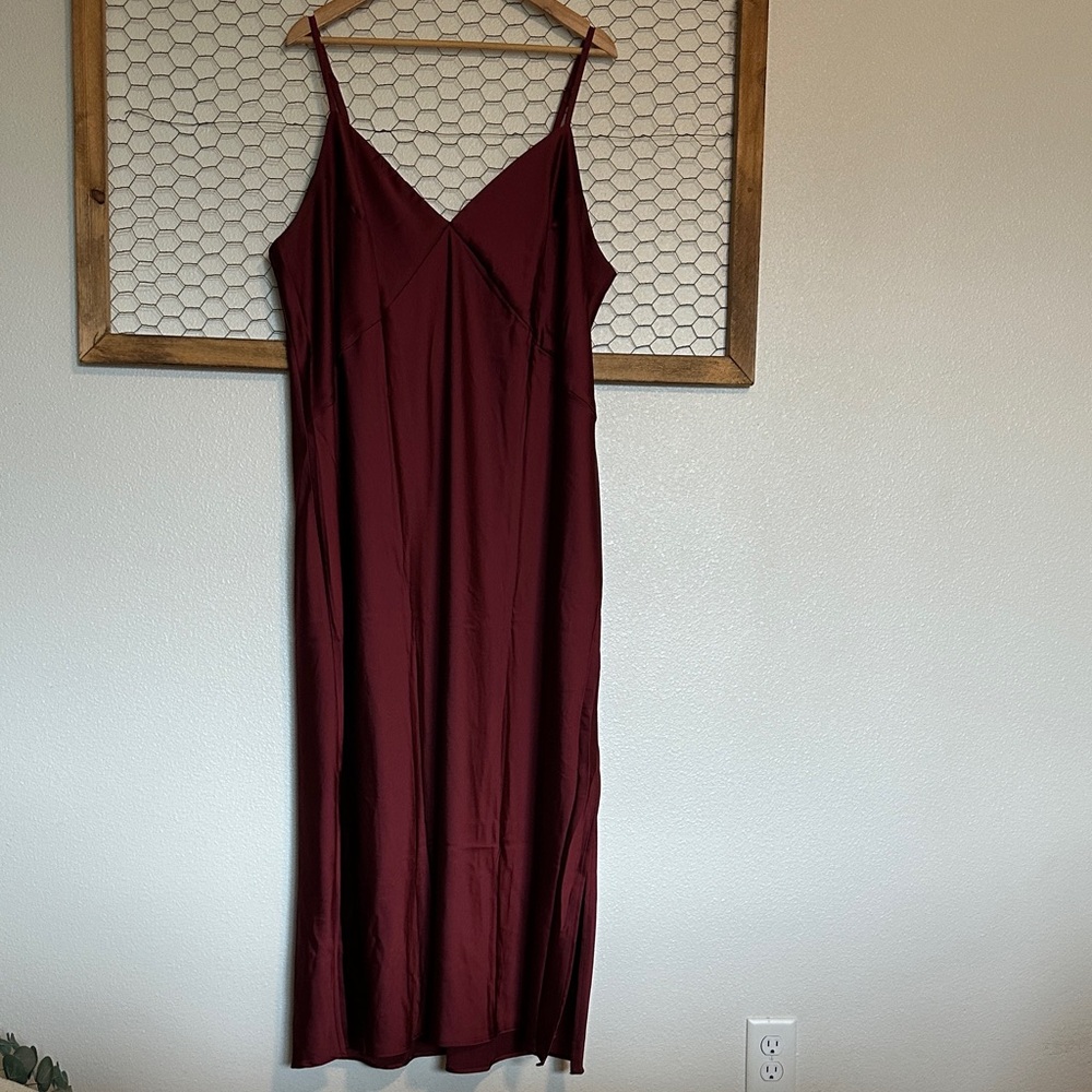 Elegant Burgundy Slip Dress
